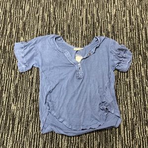 Free People Mid Blue Top